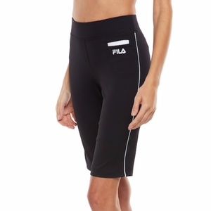 FILA Black Long Workout Shorts